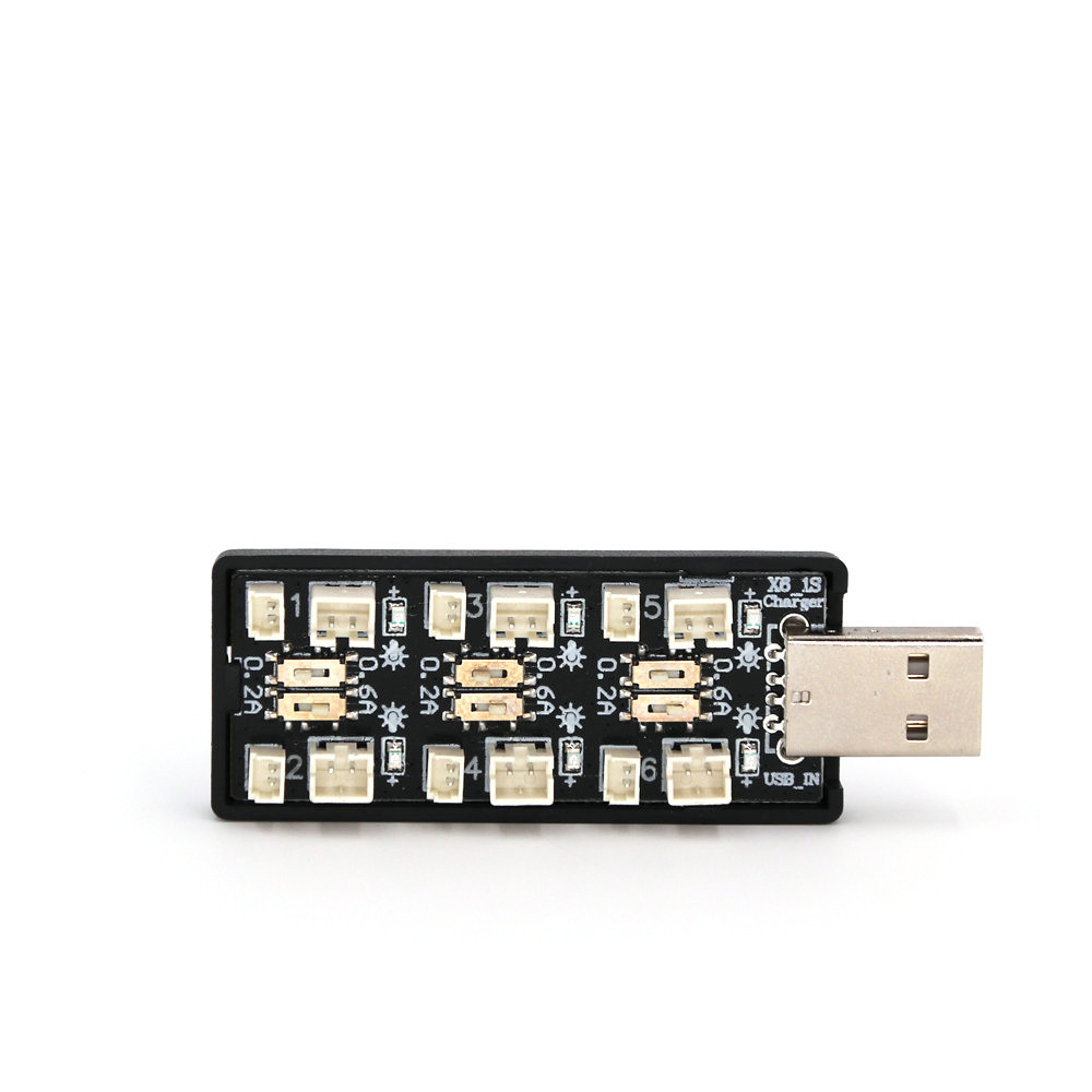 6CH USB 1S LiPo/LiHv 3.7V/4.2V - Drone Battery Connector 评论和价格